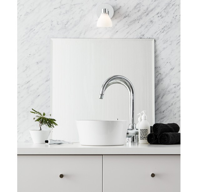 Sieninis šviestuvas CASSIS Chrome/Opal 1 Sieninis šviestuvas CASSIS Chrome/Opal 1