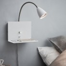 Sieninis šviestuvas LOGI USB White Sieninis šviestuvas LOGI USB White