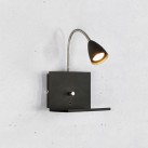 Sieninis šviestuvas LOGI USB Black Sieninis šviestuvas LOGI USB Black