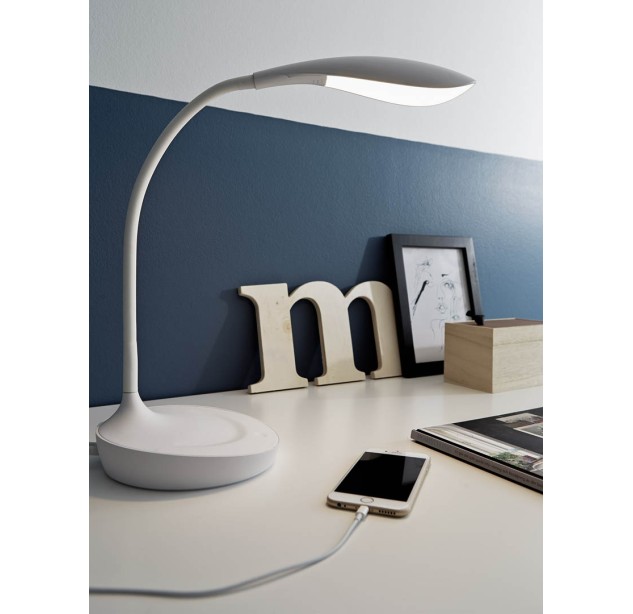 Stalinis šviestuvas SWAN USB White Stalinis šviestuvas SWAN USB White