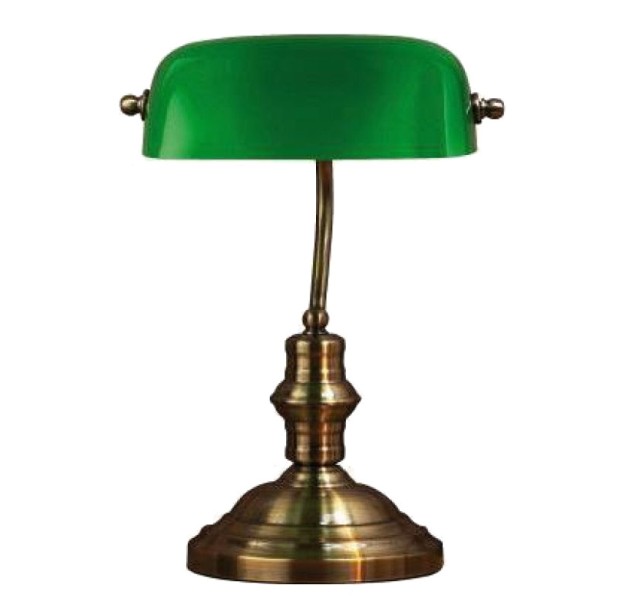Stalinis šviestuvas BANKERS Oxide/Green L