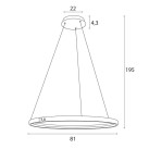Pakabinamas šviestuvas QLED 3000K-6000K 35W P0557 Pakabinamas šviestuvas QLED 3000K-6000K 35W P0557