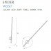Sieninis šviestuvas SPIDER black IP44