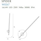 Sieninis šviestuvas SPIDER black IP44 Sieninis šviestuvas SPIDER black IP44