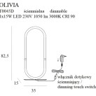 Stalinis šviestuvas OLIVIA T0045D Stalinis šviestuvas OLIVIA T0045D