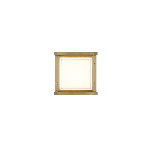 Sieninis / lubinis šviestuvas ICE CUBIC NATURAL BRASS 3405