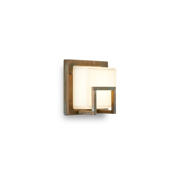 Sieninis / lubinis šviestuvas ICE CUBIC AGED BRASS 3407 Sieninis / lubinis šviestuvas ICE CUBIC AGED BRASS 3407