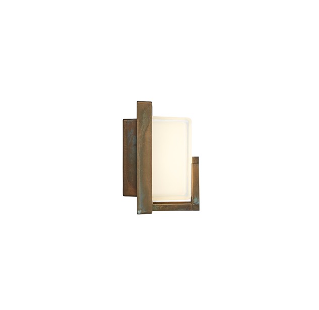 Sieninis / lubinis šviestuvas ICE CUBIC AGED BRASS 3407 Sieninis / lubinis šviestuvas ICE CUBIC AGED BRASS 3407
