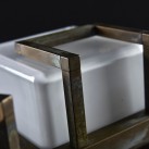 Sieninis / lubinis šviestuvas ICE CUBIC AGED BRASS 3407 Sieninis / lubinis šviestuvas ICE CUBIC AGED BRASS 3407