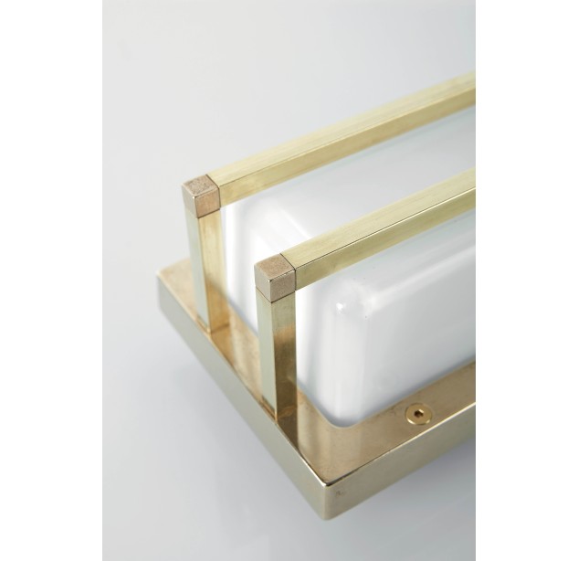 Sieninis / lubinis šviestuvas ICE CUBIC NATURAL BRASS 3413