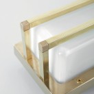 Sieninis / lubinis šviestuvas ICE CUBIC NATURAL BRASS 3413