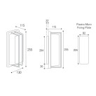 Sieninis / lubinis šviestuvas ICE CUBIC NATURAL BRASS 3413