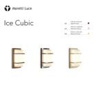 Sieninis / lubinis šviestuvas ICE CUBIC NATURAL BRASS 3415 Sieninis / lubinis šviestuvas ICE CUBIC NATURAL BRASS 3415