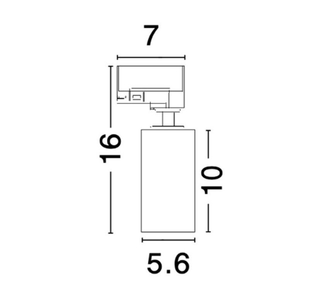 Bėginės apšvietimo sistemos(Trifazės) šviestuvas PARIS LED GU10 10W IP20 9011852