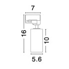Bėginės apšvietimo sistemos(Trifazės) šviestuvas PARIS LED GU10 10W IP20 9011852
