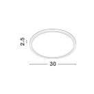 Lubinis šviestuvas DIXIE LED 24W 3000K-6500K IP20 9060188