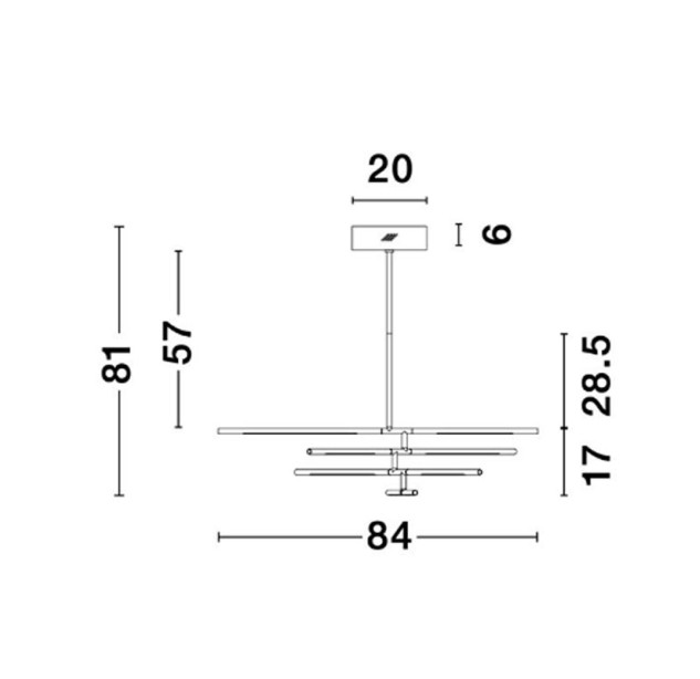 Pakabinamas šviestuvas RACCIO LED 40W 3000K IP20 9180780 Pakabinamas šviestuvas RACCIO LED 40W 3000K IP20 9180780