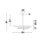 Pakabinamas šviestuvas RACCIO LED 40W 3000K IP20 9180780 Pakabinamas šviestuvas RACCIO LED 40W 3000K IP20 9180780