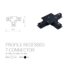 Įleidžiamo bėgelio jungtis PROFILE RECESSED T-CONNECTOR BLACK Įleidžiamo bėgelio jungtis PROFILE RECESSED T-CONNECTOR BLACK