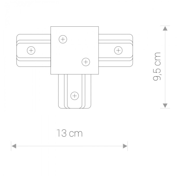 Įleidžiamo bėgelio jungtis PROFILE RECESSED T-CONNECTOR BLACK Įleidžiamo bėgelio jungtis PROFILE RECESSED T-CONNECTOR BLACK