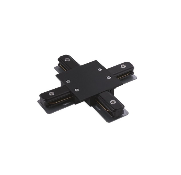Įleidžiamo bėgelio jungtis PROFILE RECESSED X-CONNECTOR BLACK Įleidžiamo bėgelio jungtis PROFILE RECESSED X-CONNECTOR BLACK