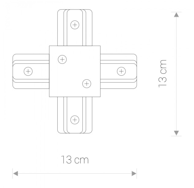 Įleidžiamo bėgelio jungtis PROFILE RECESSED X-CONNECTOR BLACK Įleidžiamo bėgelio jungtis PROFILE RECESSED X-CONNECTOR BLACK