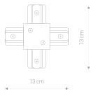 Įleidžiamo bėgelio jungtis PROFILE RECESSED X-CONNECTOR BLACK Įleidžiamo bėgelio jungtis PROFILE RECESSED X-CONNECTOR BLACK
