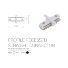 Įleidžiamo bėgelio jungtis PROFILE RECESSED STRAIGHT CONNECTOR WHITE Įleidžiamo bėgelio jungtis PROFILE RECESSED STRAIGHT CONNECTOR WHITE