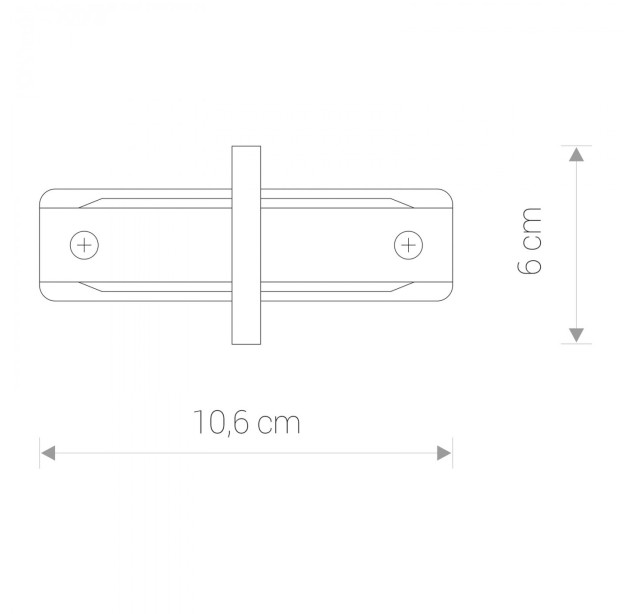 Įleidžiamo bėgelio jungtis PROFILE RECESSED STRAIGHT CONNECTOR WHITE Įleidžiamo bėgelio jungtis PROFILE RECESSED STRAIGHT CONNECTOR WHITE
