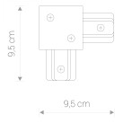 Įleidžiamo bėgelio jungtis PROFILE RECESSED L-CONNECTOR WHITE Įleidžiamo bėgelio jungtis PROFILE RECESSED L-CONNECTOR WHITE
