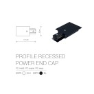 Įleidžiamo bėgelio kraštinė maitinimo jungtis PROFILE RECESSED POWER END CUP BLACK Įleidžiamo bėgelio kraštinė maitinimo jungtis PROFILE RECESSED POWER END CUP BLACK