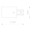 Įleidžiamo bėgelio kraštinė maitinimo jungtis PROFILE RECESSED POWER END CUP BLACK Įleidžiamo bėgelio kraštinė maitinimo jungtis PROFILE RECESSED POWER END CUP BLACK