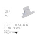 Įleidžiamo bėgelio užbaigimas PROFILE RECESSED DEAD END CAP WHITE Įleidžiamo bėgelio užbaigimas PROFILE RECESSED DEAD END CAP WHITE