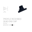 Įleidžiamo bėgelio užbaigimas PROFILE RECESSED DEAD END CAP BLACK Įleidžiamo bėgelio užbaigimas PROFILE RECESSED DEAD END CAP BLACK