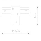 Virštinkinio bėgelio jungtis PROFILE T-CONNECTOR BLACK Virštinkinio bėgelio jungtis PROFILE T-CONNECTOR BLACK