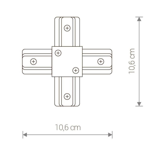 Virštinkinio bėgelio jungtis PROFILE X-CONNECTOR WHITE Virštinkinio bėgelio jungtis PROFILE X-CONNECTOR WHITE