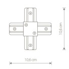 Virštinkinio bėgelio jungtis PROFILE X-CONNECTOR WHITE Virštinkinio bėgelio jungtis PROFILE X-CONNECTOR WHITE