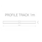 Virštinkinis bėgelis PROFILE TRACK 1m BLACK Virštinkinis bėgelis PROFILE TRACK 1m BLACK
