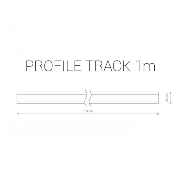 Virštinkinis bėgelis PROFILE TRACK 1m WHITE Virštinkinis bėgelis PROFILE TRACK 1m WHITE