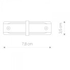 Virštinkinio bėgelio jungtis PROFILE STRAIGHT CONNECTOR BLACK
