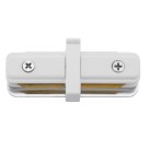 Virštinkinio bėgelio jungtis PROFILE STRAIGHT CONNECTOR WHITE