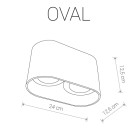 Lubinis šviestuvas OVAL WH Lubinis šviestuvas OVAL WH