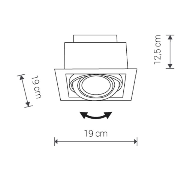 Įleidžiamas šviestuvas DOWNLIGHT BL Įleidžiamas šviestuvas DOWNLIGHT BL