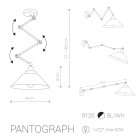 Sieninis šviestuvas PANTOGRAPH 25W E27 9126 Sieninis šviestuvas PANTOGRAPH 25W E27 9126