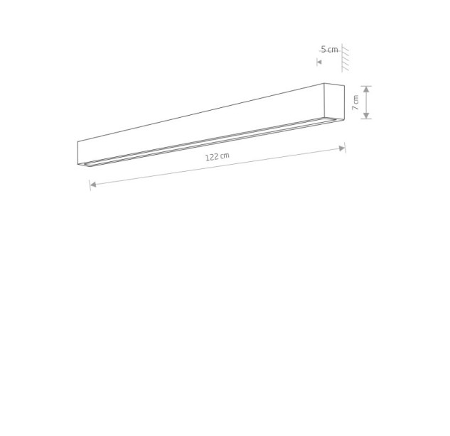 Sieninis šviestuvas STRAIGHT WALL LED L 7560 Sieninis šviestuvas STRAIGHT WALL LED L 7560