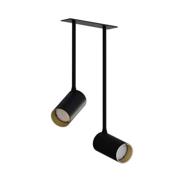 Lubinis šviestuvas MONO LONG II BLACK/GOLD