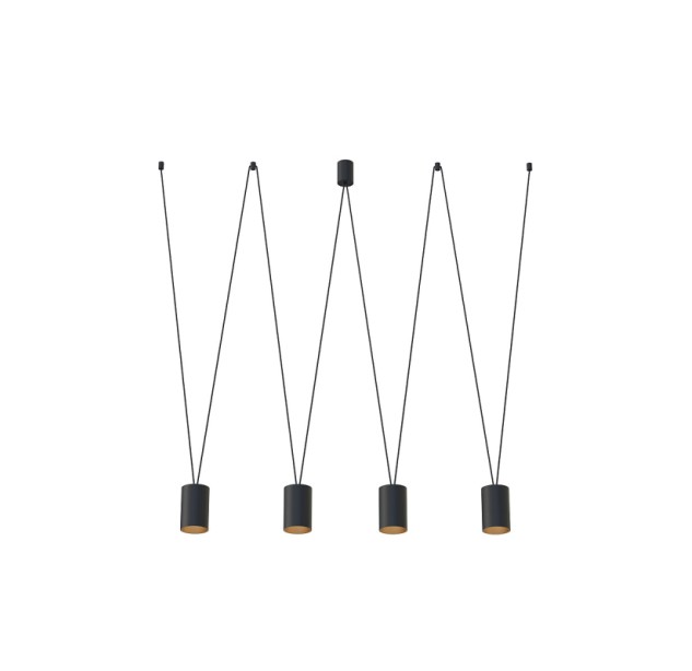 Pakabinamas šviestuvas MORE TONE IV BLACK/GOLD GU10 7814