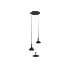 Pakabinamas šviestuvas HERMANOS III BLACK/SOLID BRASS 8030