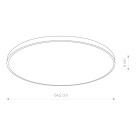 Vonios kambario šviestuvas AGNES ROUND BL 64W 4000K  IP44