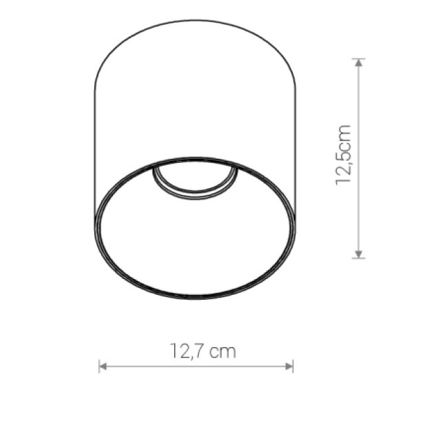 Lubinis šviestuvas POINT TONE WH/G 10W 8221